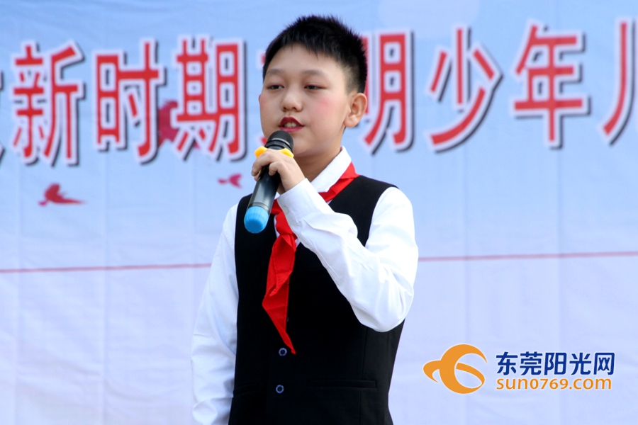 大岭山盛基小学师生举行宣誓签名仪式 告别不文明行为_东莞阳光网